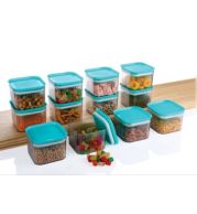 Air Tight Container 500ml Round Clear PET - Airtight Seal Stackable Design Leakproof, Food Grade Plastic for Dry Fruits Nuts Flour, Freezer Safe Kitchen Organizer UAE Home Bulk Pack Essential